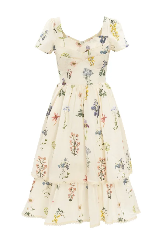  Marie Dress in Cream Floral