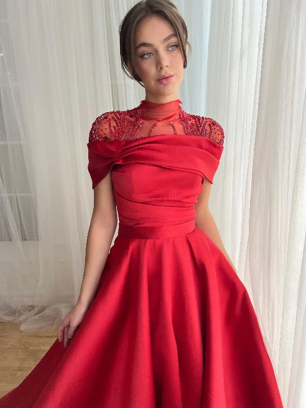 Mini dresses with one - shoulder designs Scarlet Gala Gown