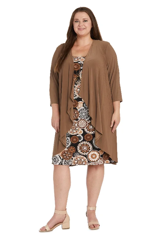 Maternity dress for a christening R&M Richards 7907W Plus Size Short Jacket Dress