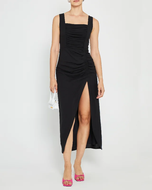Midi dresses with puff sleeves for a vintage - inspired look Nira Dress