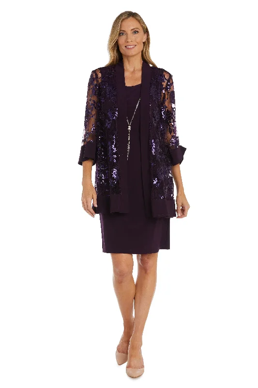 Maternity dress with side ruching to accommodate bump R&M Richards 2766 Short Two Piece Jacket Dress Maternity dress with side ruching to accommodate bump R&M Richards 2766 Short Two Piece Jacket Dress
