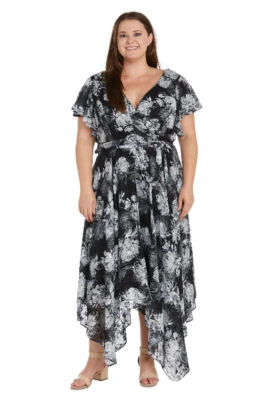 Maternity dress for a gender reveal party Nightway High Low Plus Size Floral Dress 22163W Maternity dress for a gender reveal party Nightway High Low Plus Size Floral Dress 22163W