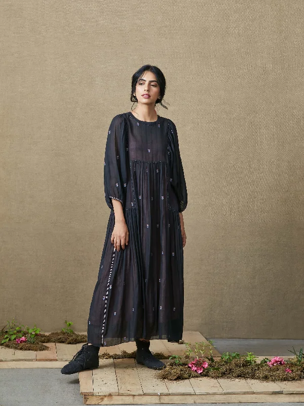 Wrap - style midi dresses in silk for a sophisticated office look Thoughts In Ink Dress Wrap - style midi dresses in silk for a sophisticated office look Thoughts In Ink Dress
