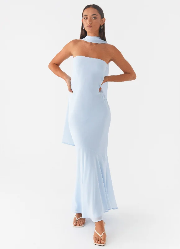  Under The Pagoda Maxi Dress - Blue