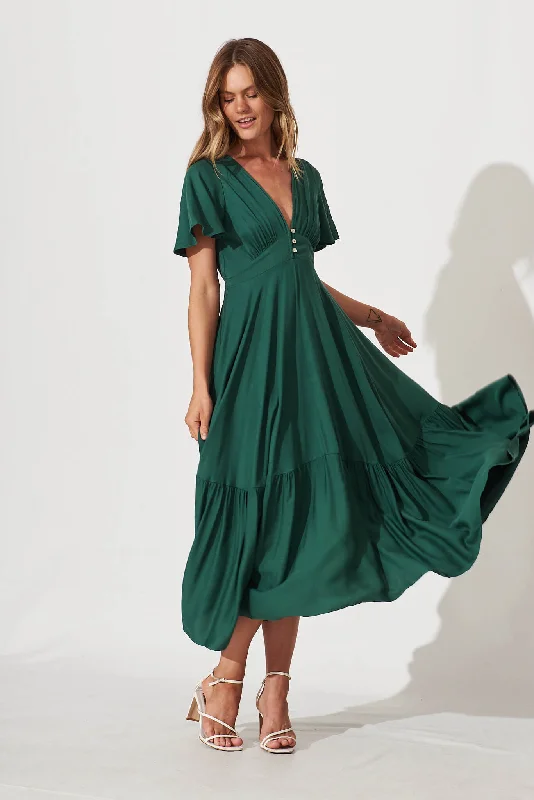 Everyday Maxi Dress with Floral Print​ Nevada Maxi Dress In Green