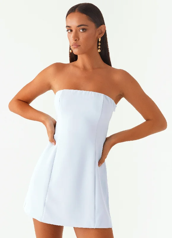  Ayanna Strapless Mini Dress - Blue
