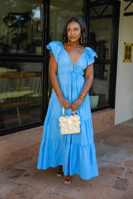  Holland Tiered Maxi Dress - Aquatic