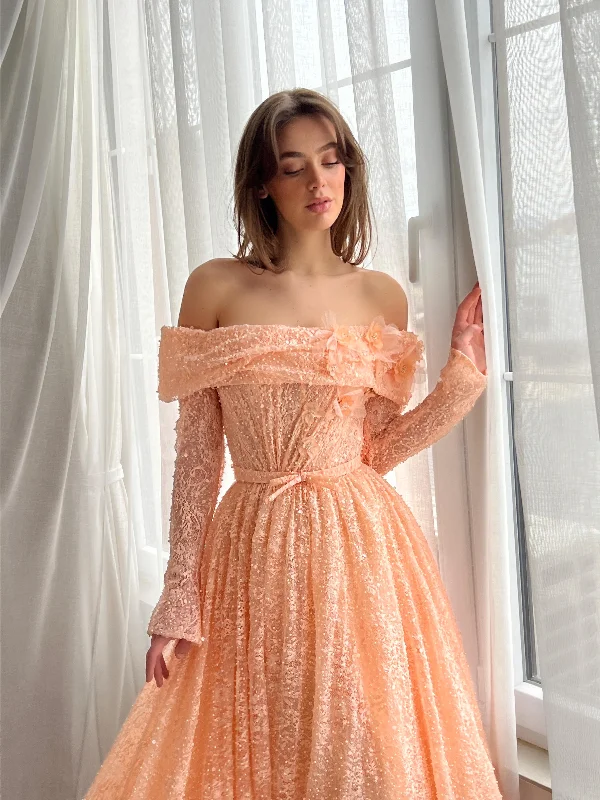 Mini dresses with one - shoulder designs Snowy Sunset Gown