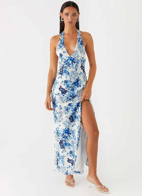  Angie Maxi Dress - Serene Sky Floral