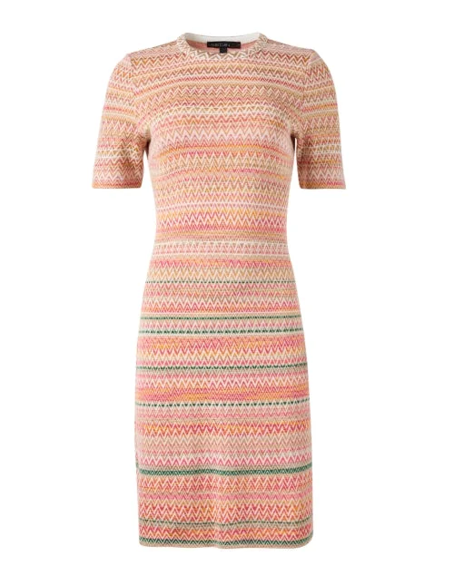 Everyday Dress with Monogram for a Personalized Touch Multi Pink Chevron Print Dress Everyday Dress with Monogram for a Personalized Touch Multi Pink Chevron Print Dress