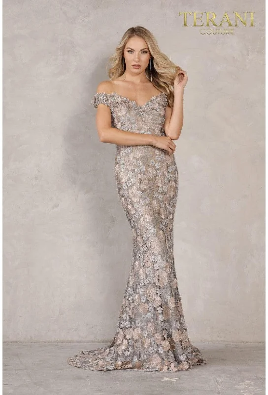 Maternity dress for a dinner date with partner Terani Couture 2111M5271 Long Formal Fitted Dress Maternity dress for a dinner date with partner Terani Couture 2111M5271 Long Formal Fitted Dress