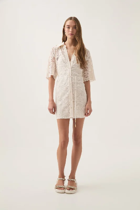 Mini dresses with abstract prints for an artistic look Muses Lace Mini Dress