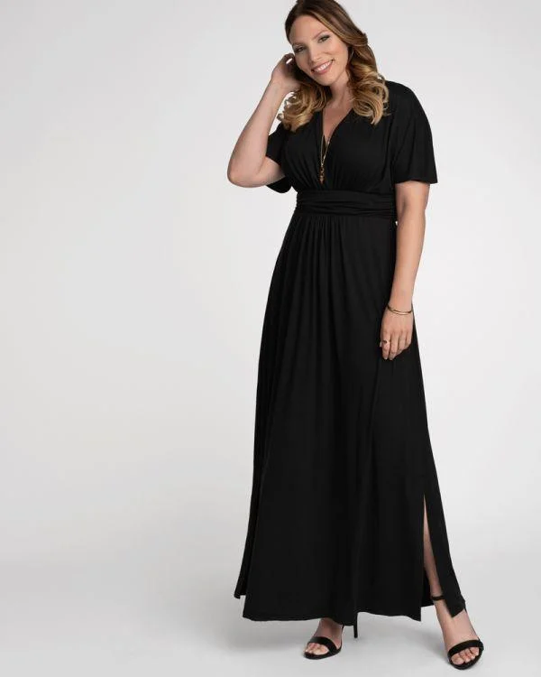Maternity dress for a coastal vacation Kiyonna Long Formal Dress Sale