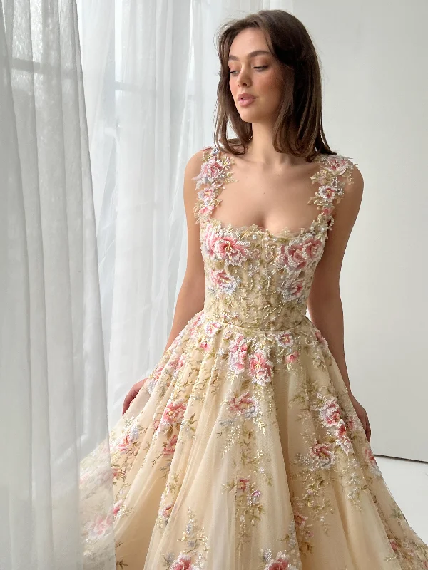 Mini dresses with high - low hems for a modern twist Honey Rose Gown