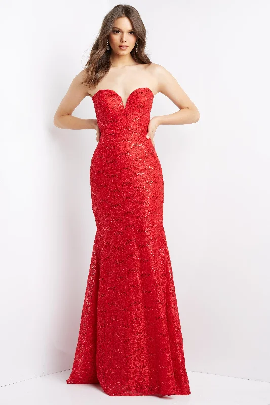 Maternity dress for a city sightseeing trip Jovani 08511 Strapless Long Prom Dress