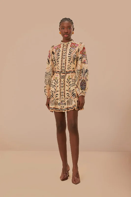 Mini dresses with high - low hems for a modern twist Classic Nature Sand Mini Dress