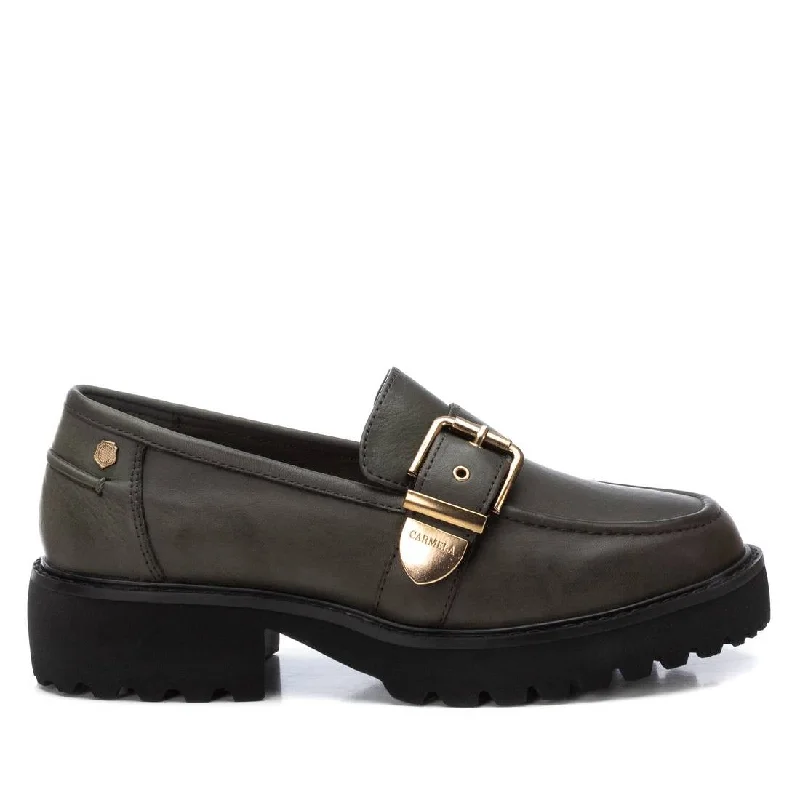 Women's Metallic Foil - Finish Loafers in Gold for a Glamorous Night Out Carmela Leather Collection Women's Penny Loafers by Xti