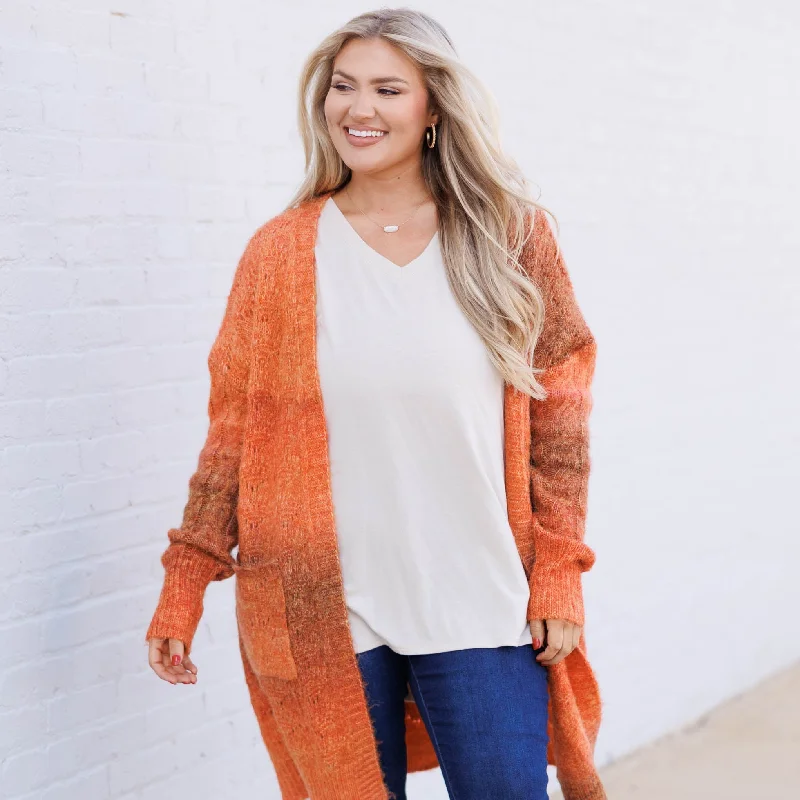 maternity women cardigan for expecting momsA Match Made Cardigan, Rust