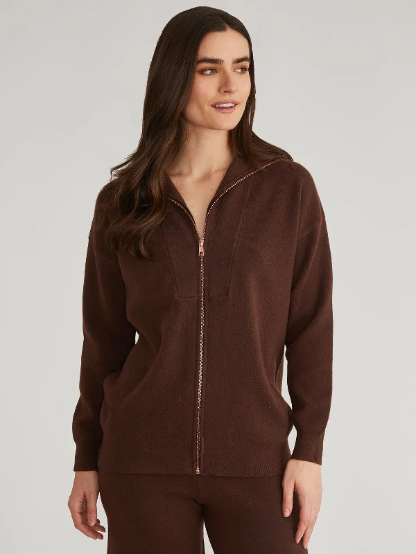 button down women cardigan with vintage buttonsAmanda: Zip Front Cardigan