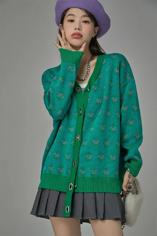boyfriend style women cardigan for a relaxed fitElements Of My Style Patterned Knit Cardigan boyfriend style women cardigan for a relaxed fitElements Of My Style Patterned Knit Cardigan