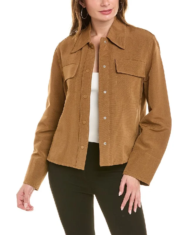 Water - resistant women's trench coats with adjustable cuffs for rainy daysVince Textured Shirt Jacket Water - resistant women's trench coats with adjustable cuffs for rainy daysVince Textured Shirt Jacket