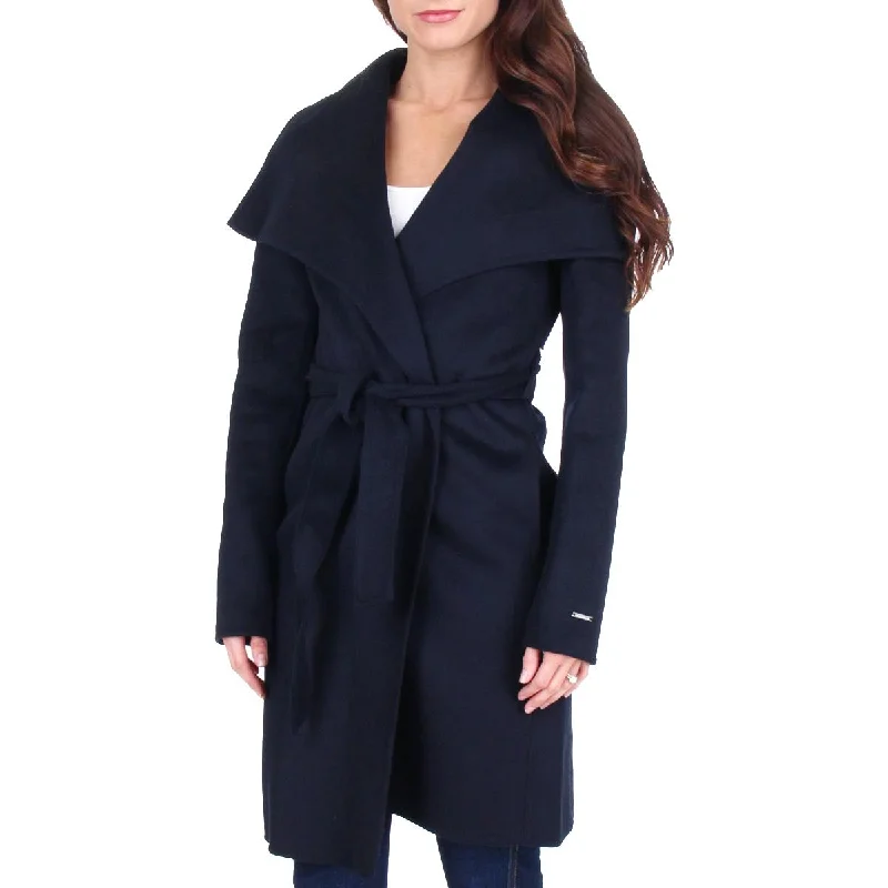 Women's pea coats with brass buttons for a nautical - inspired styleEllie Womens Wool Belted Wrap Coat Women's pea coats with brass buttons for a nautical - inspired styleEllie Womens Wool Belted Wrap Coat