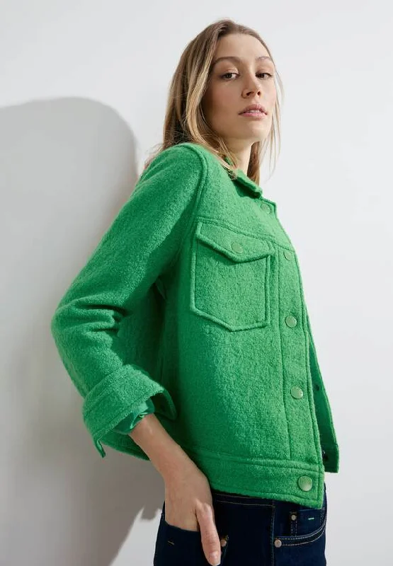 Women's longline double - breasted camel coats for a sophisticated lookCecil Green Short Wool Jacket 12077 Women's longline double - breasted camel coats for a sophisticated lookCecil Green Short Wool Jacket 12077