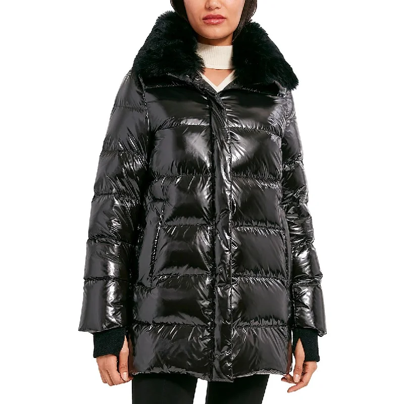Women's faux fur coats in bright colors for a bold fashion statementDawn Levy Womens Shimmer Heavy Puffer Jacket Women's faux fur coats in bright colors for a bold fashion statementDawn Levy Womens Shimmer Heavy Puffer Jacket