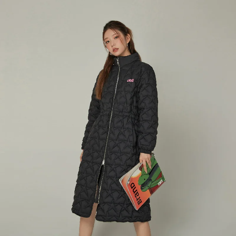 Oversized women's wool coats in a monochromatic look for a trendy outfitStar Quilted Padded Long Coat Oversized women's wool coats in a monochromatic look for a trendy outfitStar Quilted Padded Long Coat