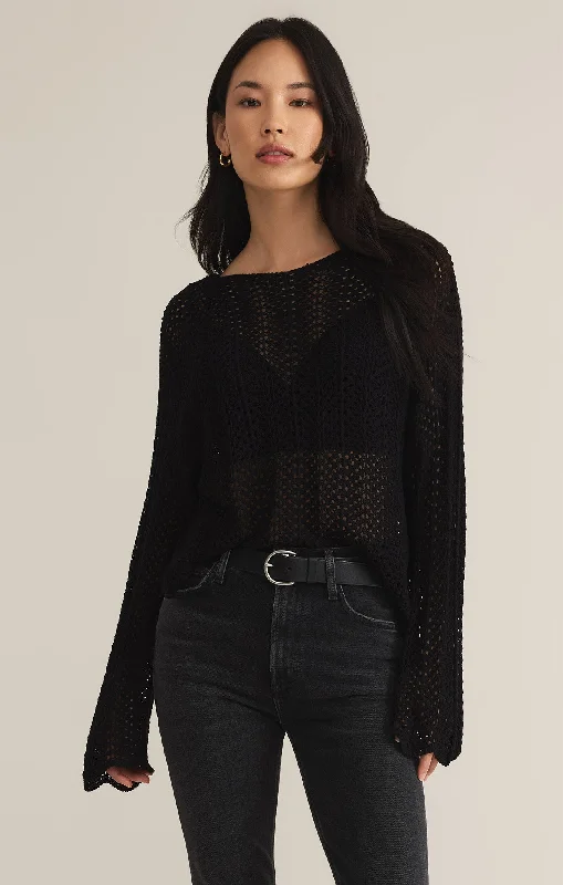 ribbed women cardigan with a classic textureDonovan Crochet Top