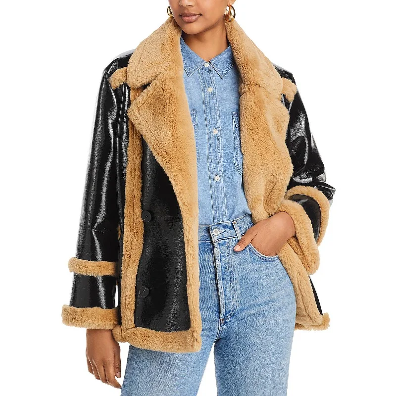 Oversized women's wool coats in a monochromatic look for a trendy outfitFrench Connection Womens Filpa Faux Shearling Trim Heavy Trucker Jacket Oversized women's wool coats in a monochromatic look for a trendy outfitFrench Connection Womens Filpa Faux Shearling Trim Heavy Trucker Jacket