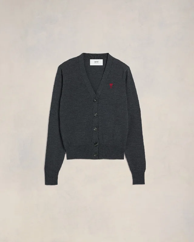 color block women cardigan with bold huesRed Ami de Coeur Cardigan