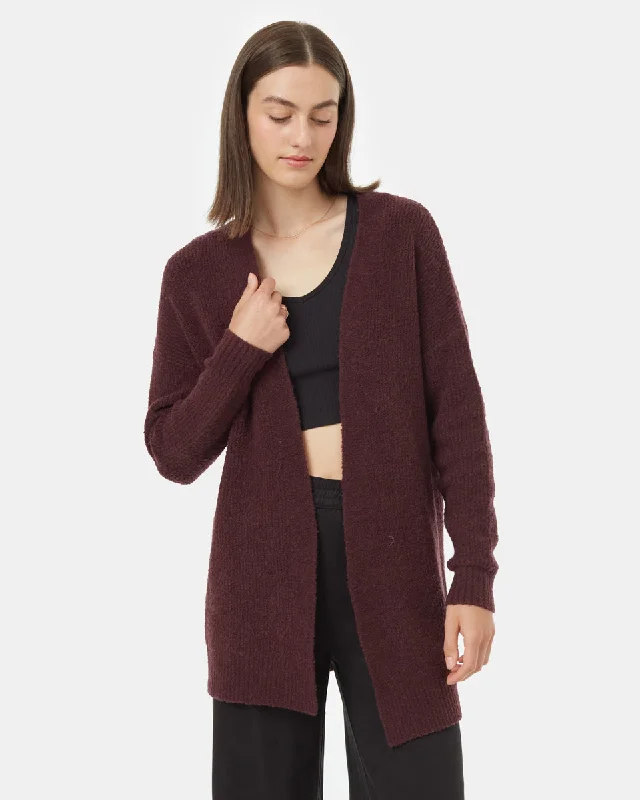 floral print women cardigan for a feminine touchHighline Fuzzy Open Cardigan