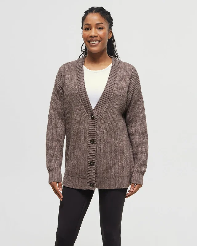 color block women cardigan with bold huesHighline Oversized Button Cardigan