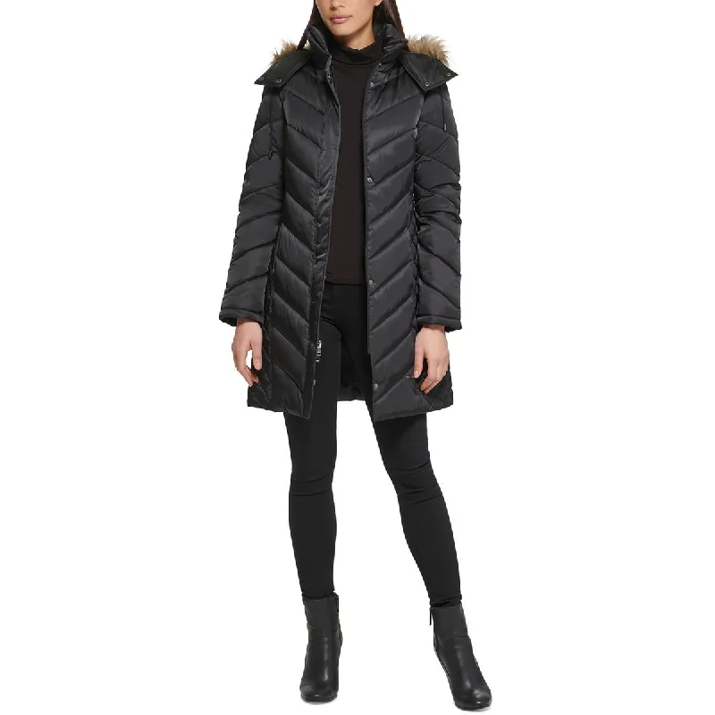 Women's pea coats with brass buttons for a nautical - inspired styleKenneth Cole New York Womens Quilted Midi Puffer Jacket Women's pea coats with brass buttons for a nautical - inspired styleKenneth Cole New York Womens Quilted Midi Puffer Jacket