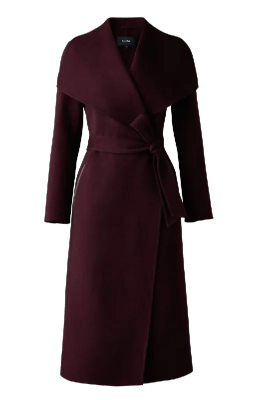 Shearling - lined women's leather coats for ultimate warmth and luxuryMai Wrap Coat