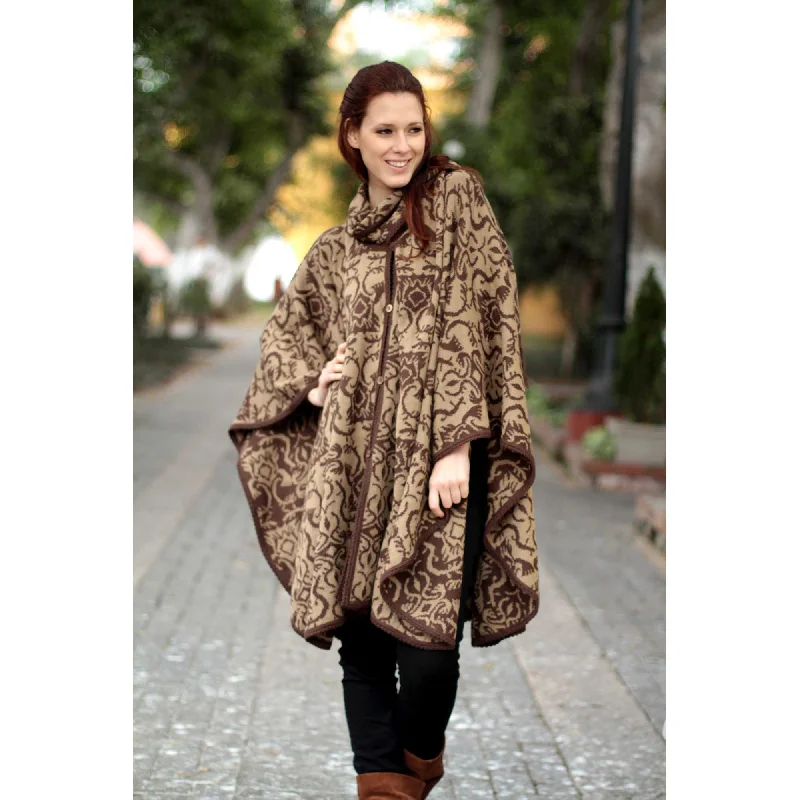 hand knitted women cardigan with artisanal charmNazca Flora Alpaca Blend Ruana Poncho hand knitted women cardigan with artisanal charmNazca Flora Alpaca Blend Ruana Poncho