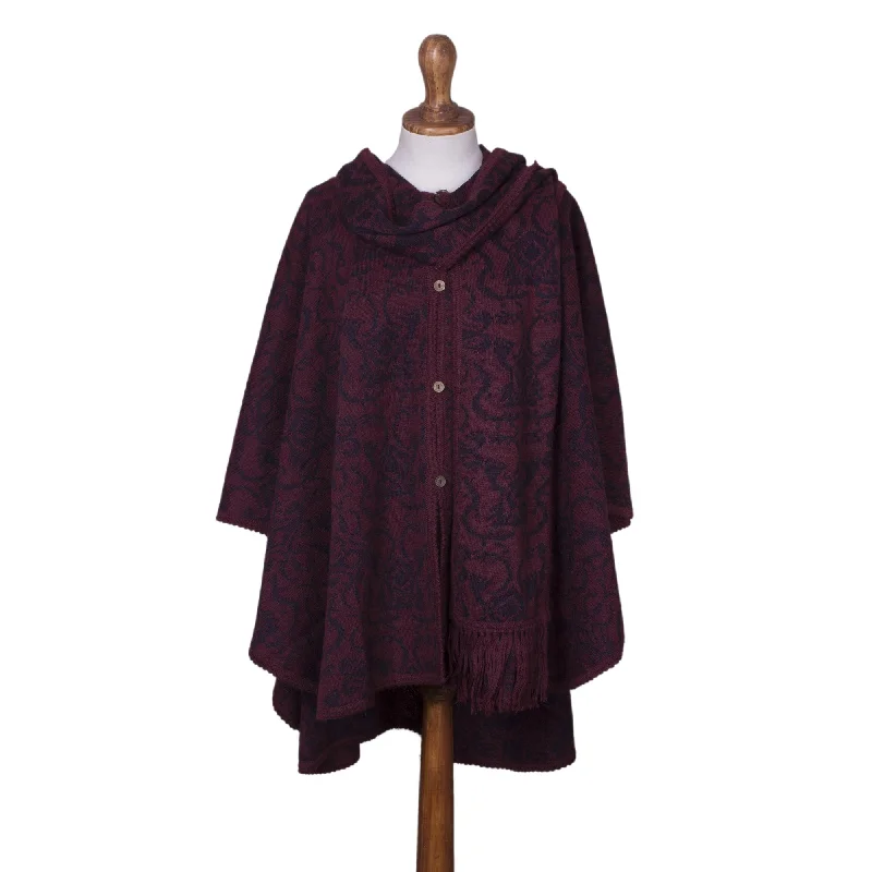 button down women cardigan with vintage buttonsPeruvian Wildflower Reversible Ruana Cloak button down women cardigan with vintage buttonsPeruvian Wildflower Reversible Ruana Cloak