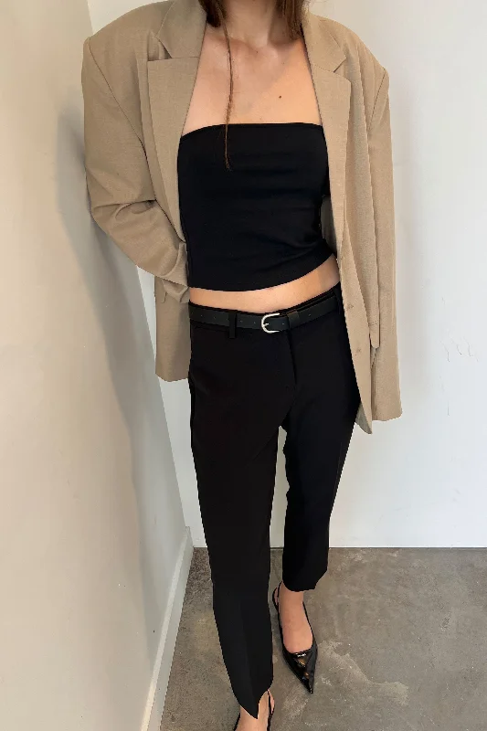 hand knitted women cardigan with artisanal charmTAPERED TROUSER