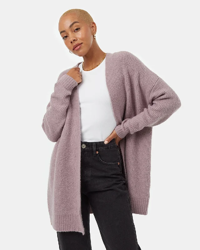 boyfriend style women cardigan for a relaxed fitHighline Fuzzy Open Cardigan