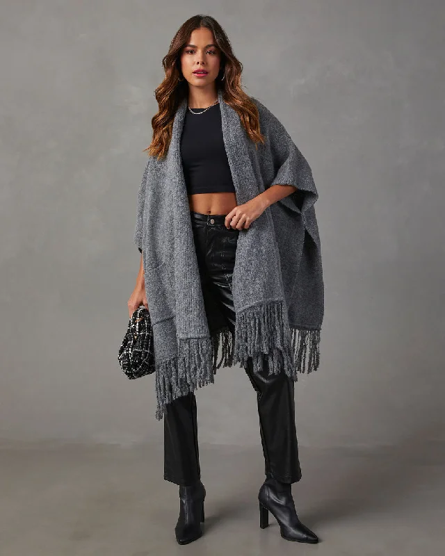 maternity women cardigan for expecting momsYonta Fringe Poncho