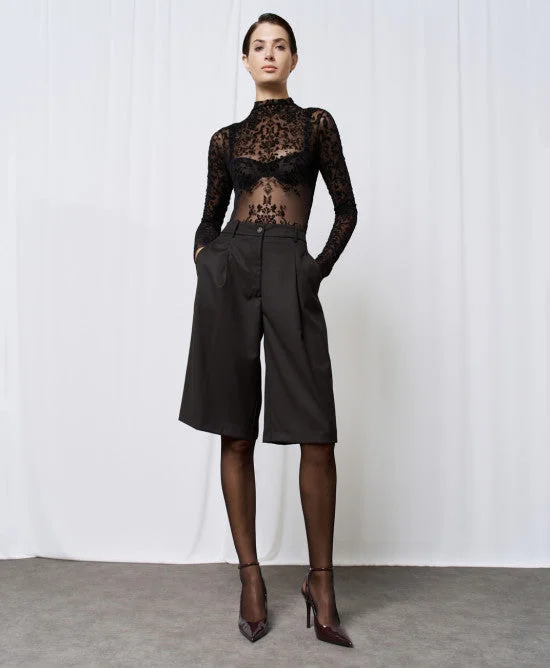 Mock Neck Women's Alpaca Wool Sweaters in Earth TonesAccess Fashion All Black Bodysuit With a Textured Pattern Mock Neck Women's Alpaca Wool Sweaters in Earth TonesAccess Fashion All Black Bodysuit With a Textured Pattern