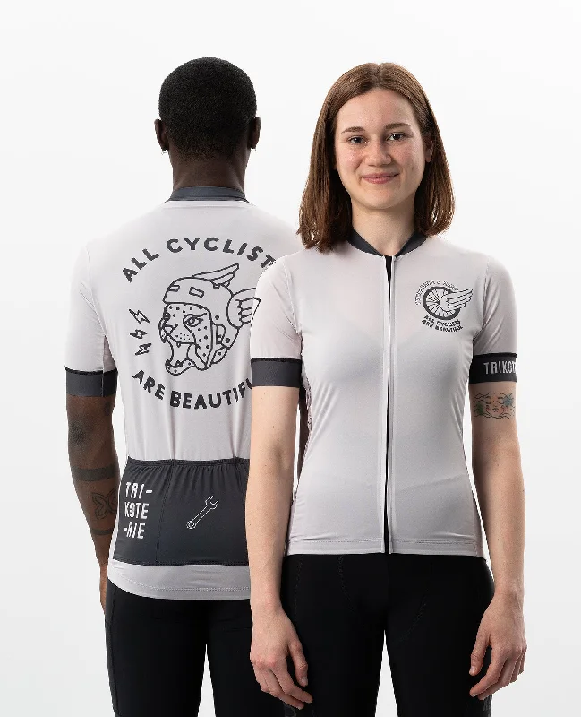 V - Neck Women T Shirt to Enhance the NecklineAll Cyclists Are Beautiful - NKSP x Trikoterie V - Neck Women T Shirt to Enhance the NecklineAll Cyclists Are Beautiful - NKSP x Trikoterie