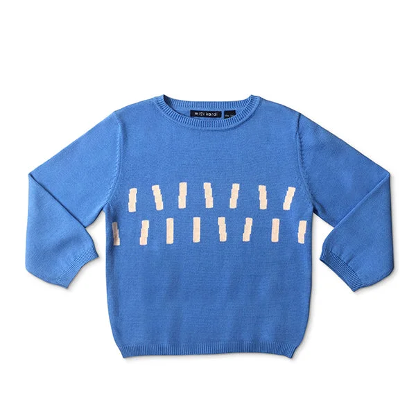 Hooded Women's Fleece - Lined Sweaters for WinterBlue Strips Sweater
