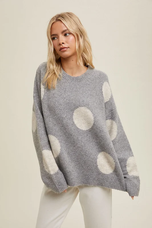 Mock Neck Women's Alpaca Wool Sweaters in Earth TonesDolly Polka Dot Crewneck Sweater Mock Neck Women's Alpaca Wool Sweaters in Earth TonesDolly Polka Dot Crewneck Sweater