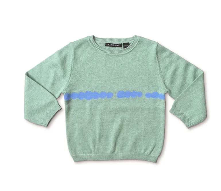 High - Low Hem Women's Cashmere - Blended SweatersGreen Little Rock Sweater