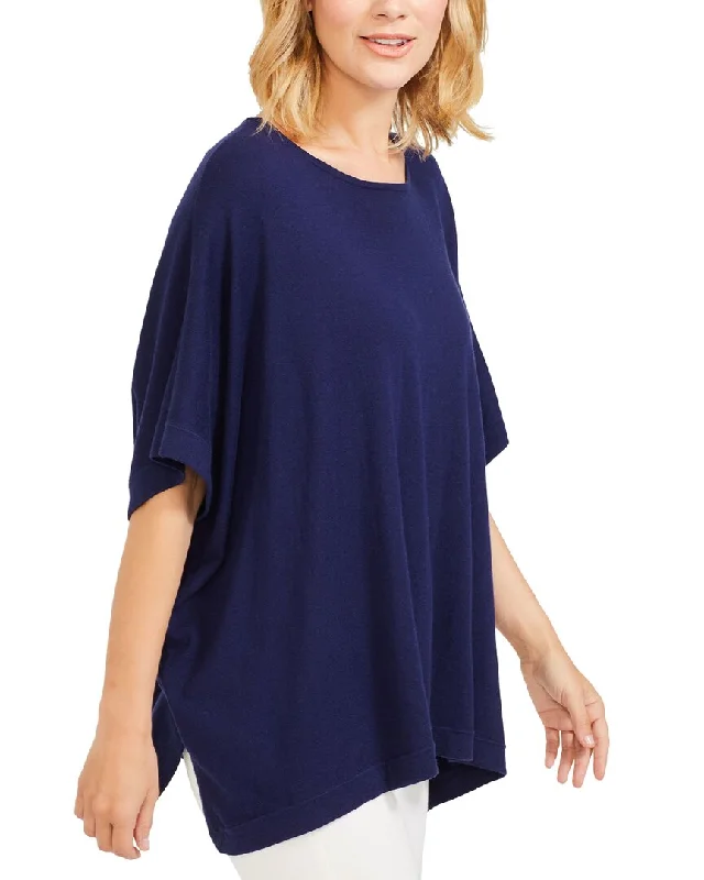 Short Sleeve Women's Cotton Blend Sweaters in Pastel ColorsJ.McLaughlin Abigail Cashmere-Blend Poncho Short Sleeve Women's Cotton Blend Sweaters in Pastel ColorsJ.McLaughlin Abigail Cashmere-Blend Poncho