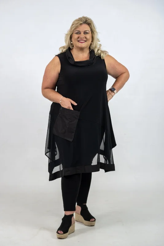 Plus Size Women's Side - Slit Sweaters in Bold SolidsJoseph Ribkoff Sheer Detail Tunic Plus Size Women's Side - Slit Sweaters in Bold SolidsJoseph Ribkoff Sheer Detail Tunic