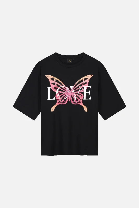 Crew Neck Women T Shirt with a Timeless DesignLOVE T-SHIRT