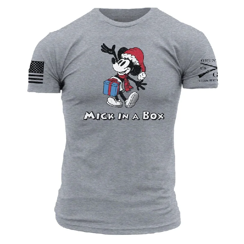 Organic Cotton Women T Shirt for Eco - Conscious WearersMick In A Box T-Shirt - Dark Heather Gray Organic Cotton Women T Shirt for Eco - Conscious WearersMick In A Box T-Shirt - Dark Heather Gray